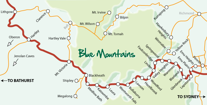Blue mountains map
